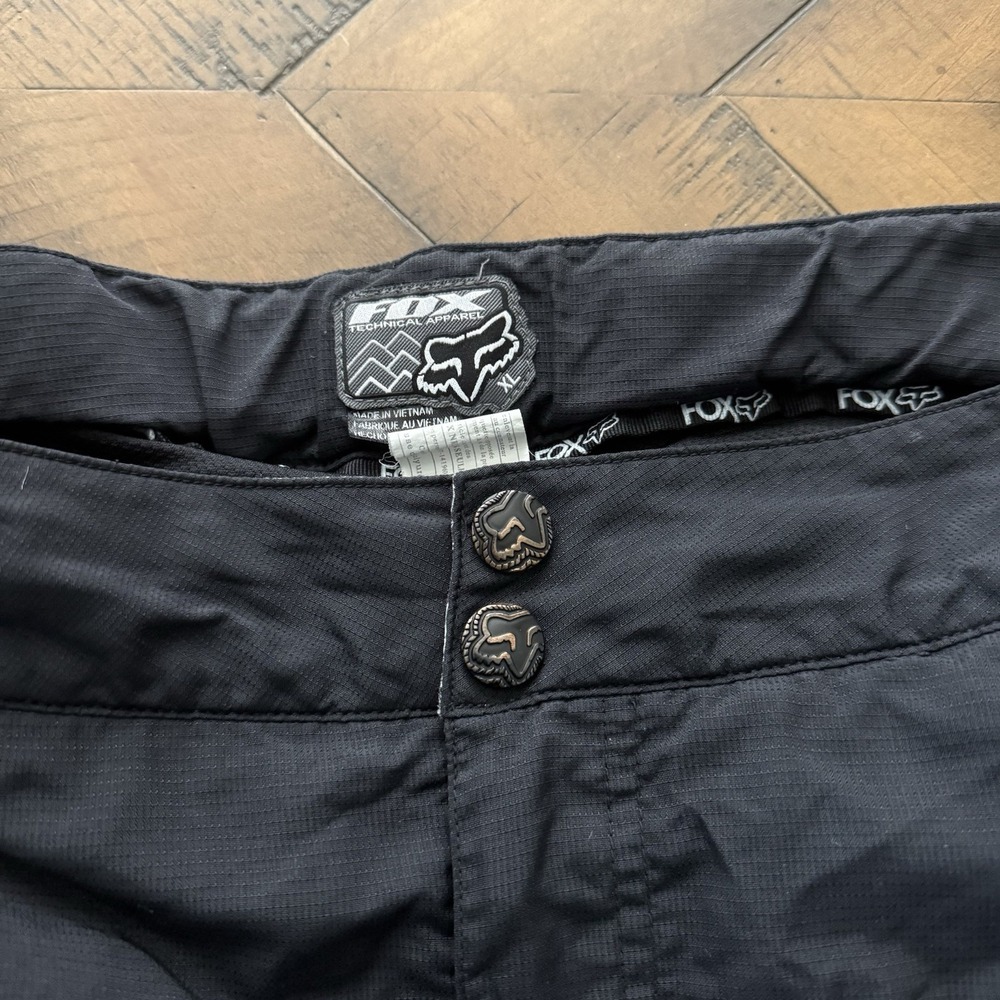 Fox Racing Shorts Black Padded Adjustable‎ Ripstop Biker - Picture 3 of 15